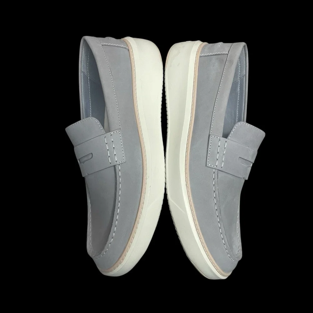 Cole Haan‎ Men's GrandPro Topspin Gray Suede Nubuck Penny Loafer Size 10 NWOT - Picture 5 of 8